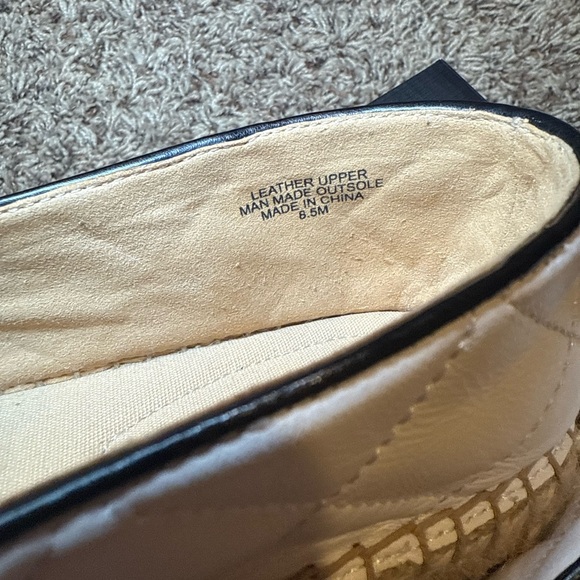 Talbots Quilted Leather “Izzy” Black and White Espadrilles 8.5 - Picture 4 of 9